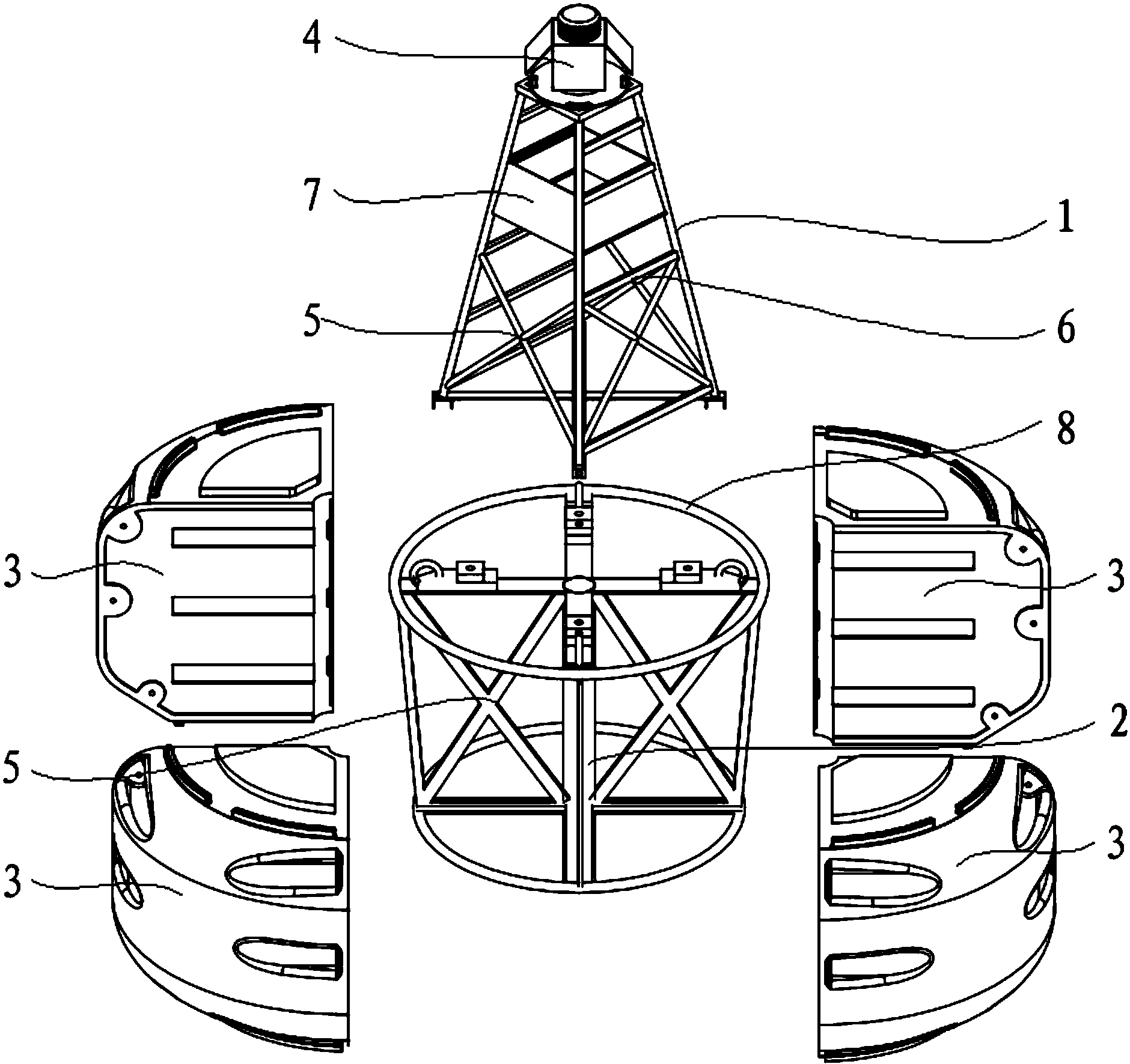 一种模块化的海洋浮标装置