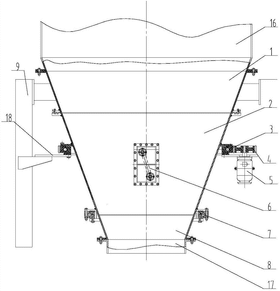 cn208037207u_原煤仓疏通装置有效