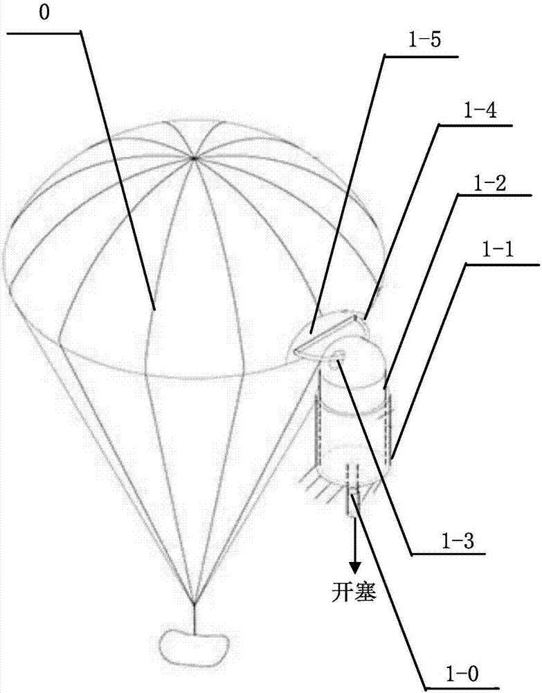 用于中小型无人机回收的弹射气瓶枪降落伞