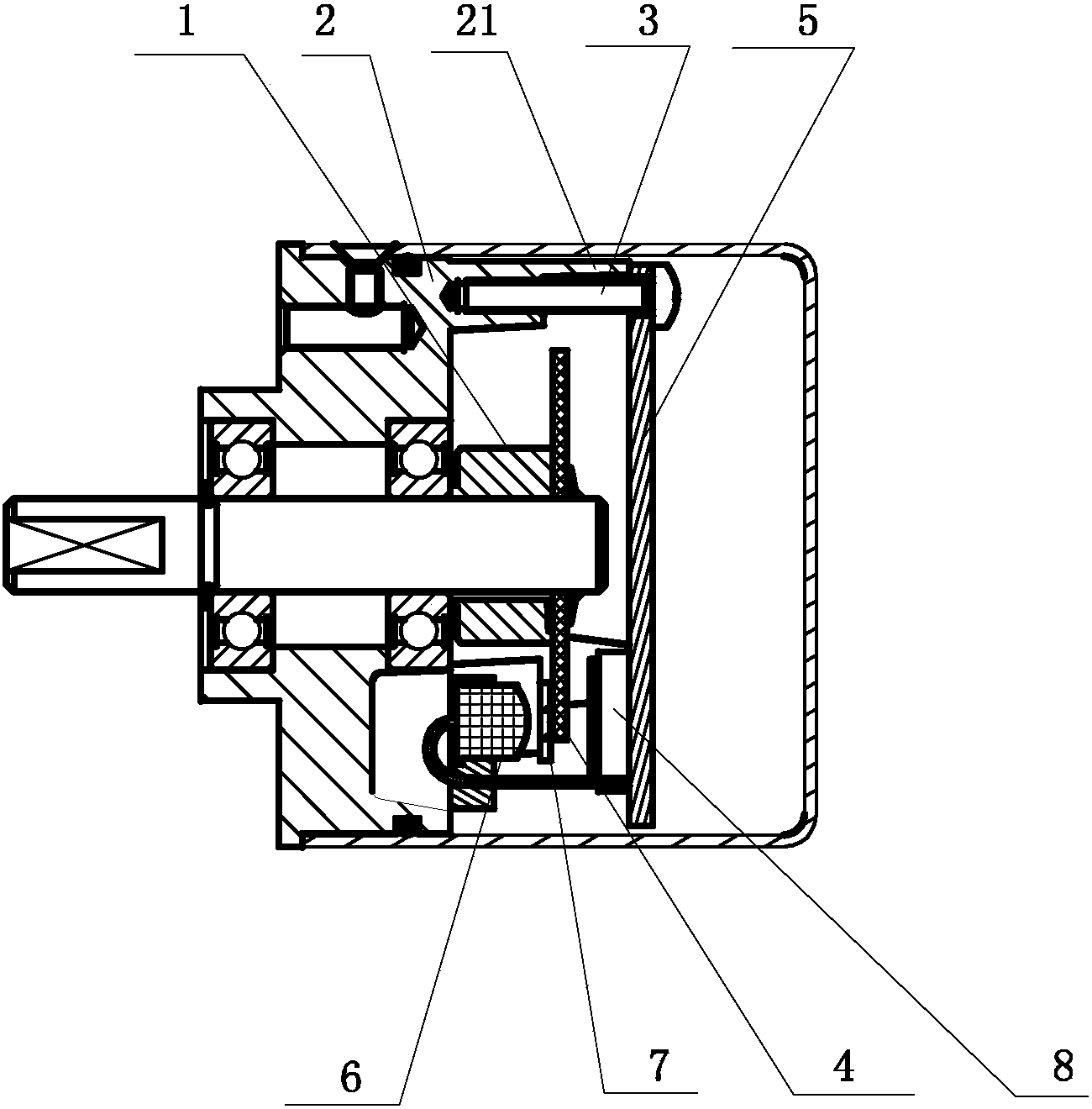 cn208109139u_旋转编码器的机械结构有效