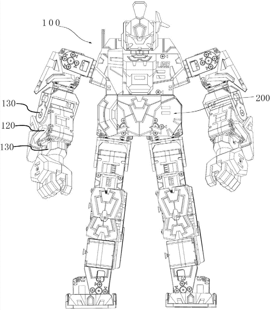 cn208176962u_可更换盔甲的多关节人形机器人有效