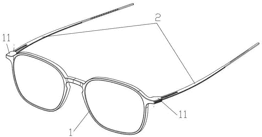 cn208188502u_一种免锁紧结构的眼镜架有效