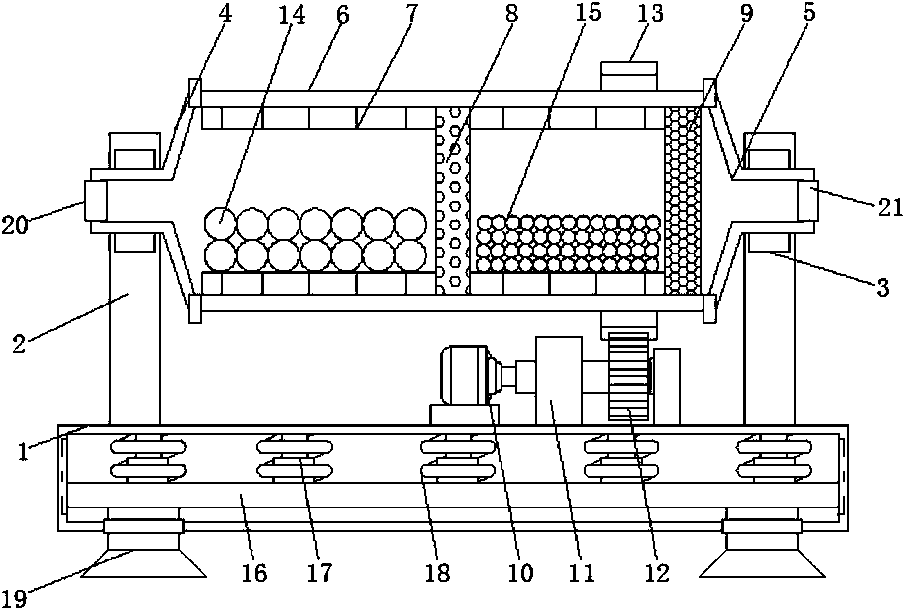 cn208213309u_建筑瓷砖加工生产用球磨机有效