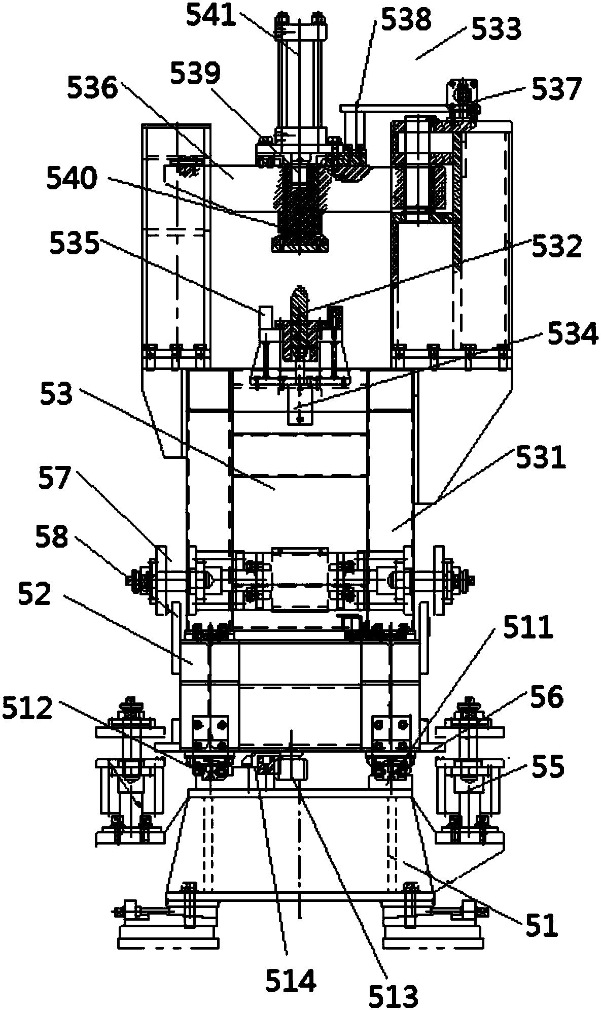 cn208214771u_汽车大梁合梁工作台及包括该工作台的自动合梁生产线