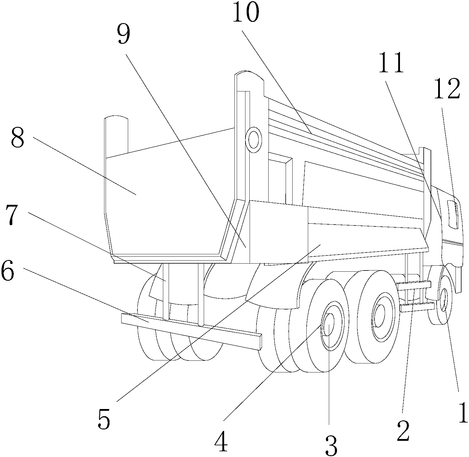 cn208264074u_一种新型自卸车后门的翻启装置有效