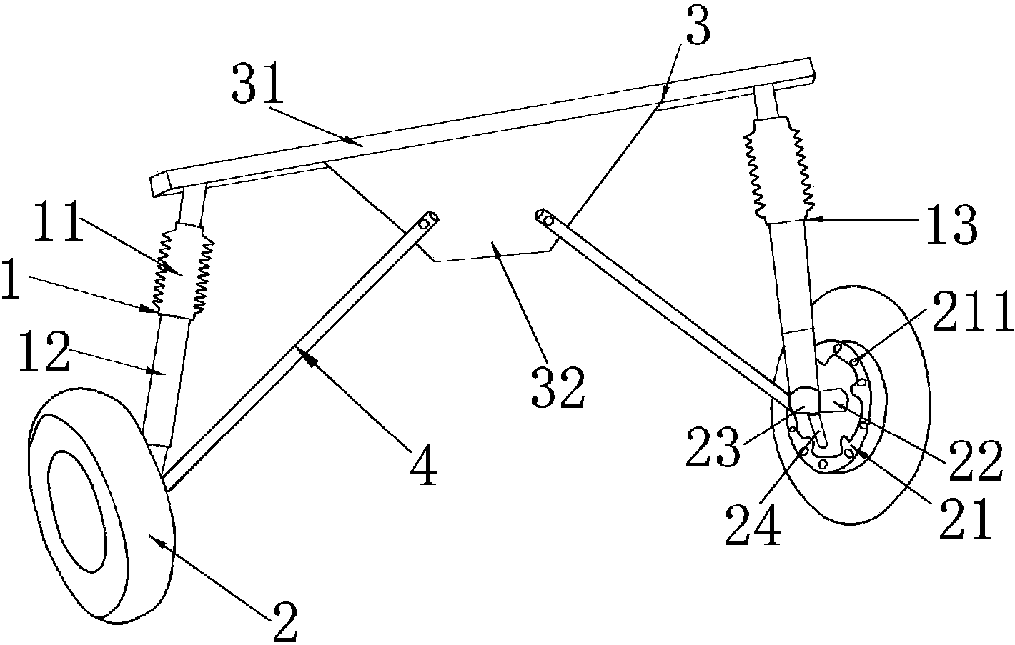 cn208306980u_一种轻型飞机起落架有效