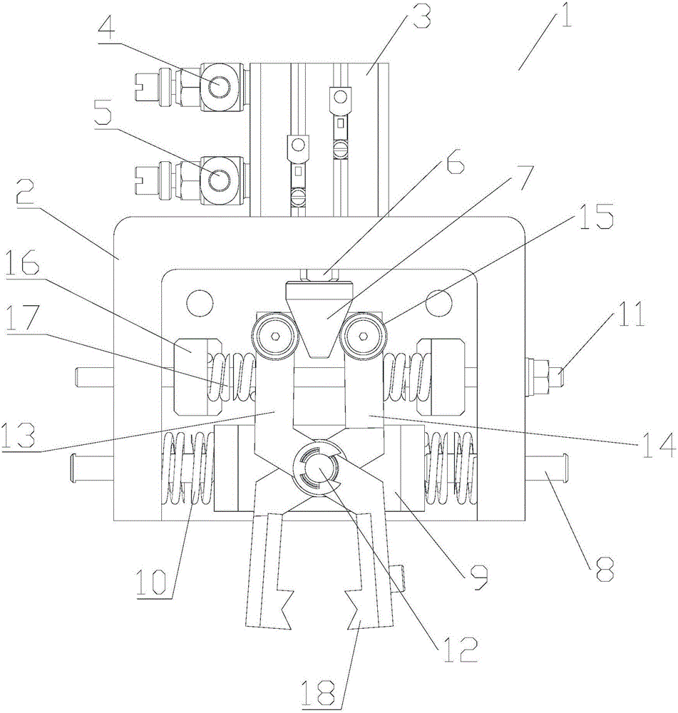 cn208378061u_电缆生产流水线用气动夹持器有效