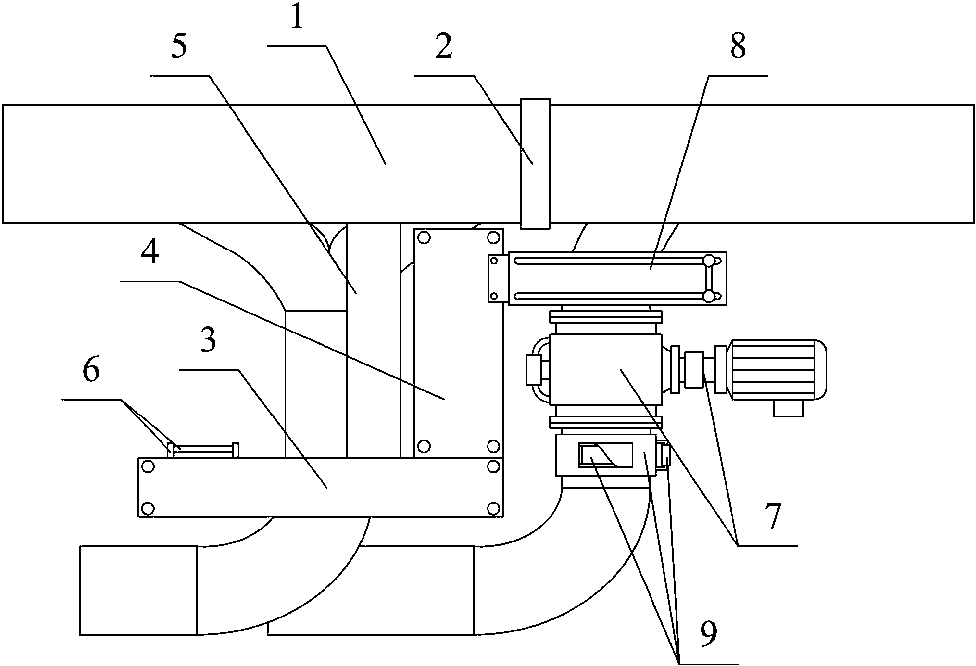 cn208532687u_拦焦除尘干管,导烟车干管加装翻板阀有效