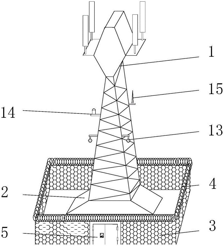 cn208918408u_一种通信铁塔用防护装置有效