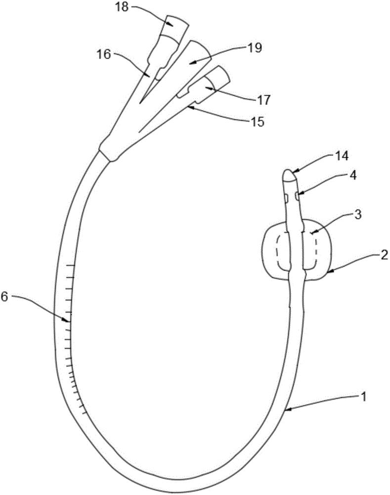 一种防脱三腔导尿管