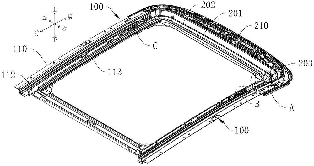 导轨结构和汽车天窗