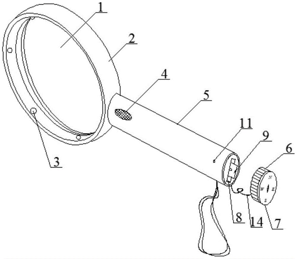 cn209231599u_新型多功能地质考察放大镜有效