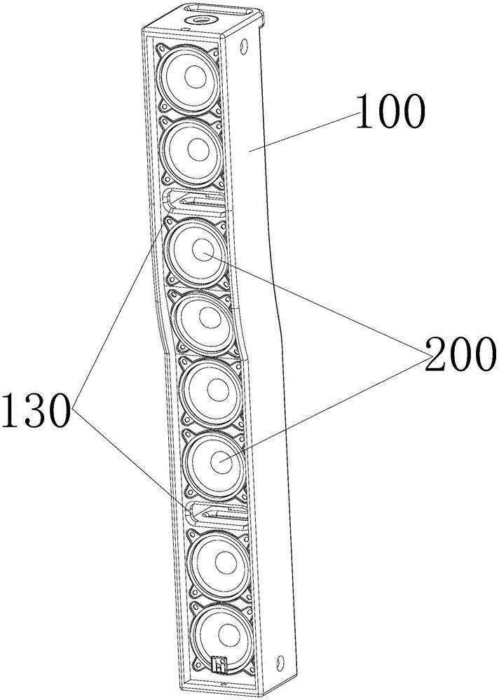 cn209267795u_一种非对称音频指向性的音柱及其音响系统有效