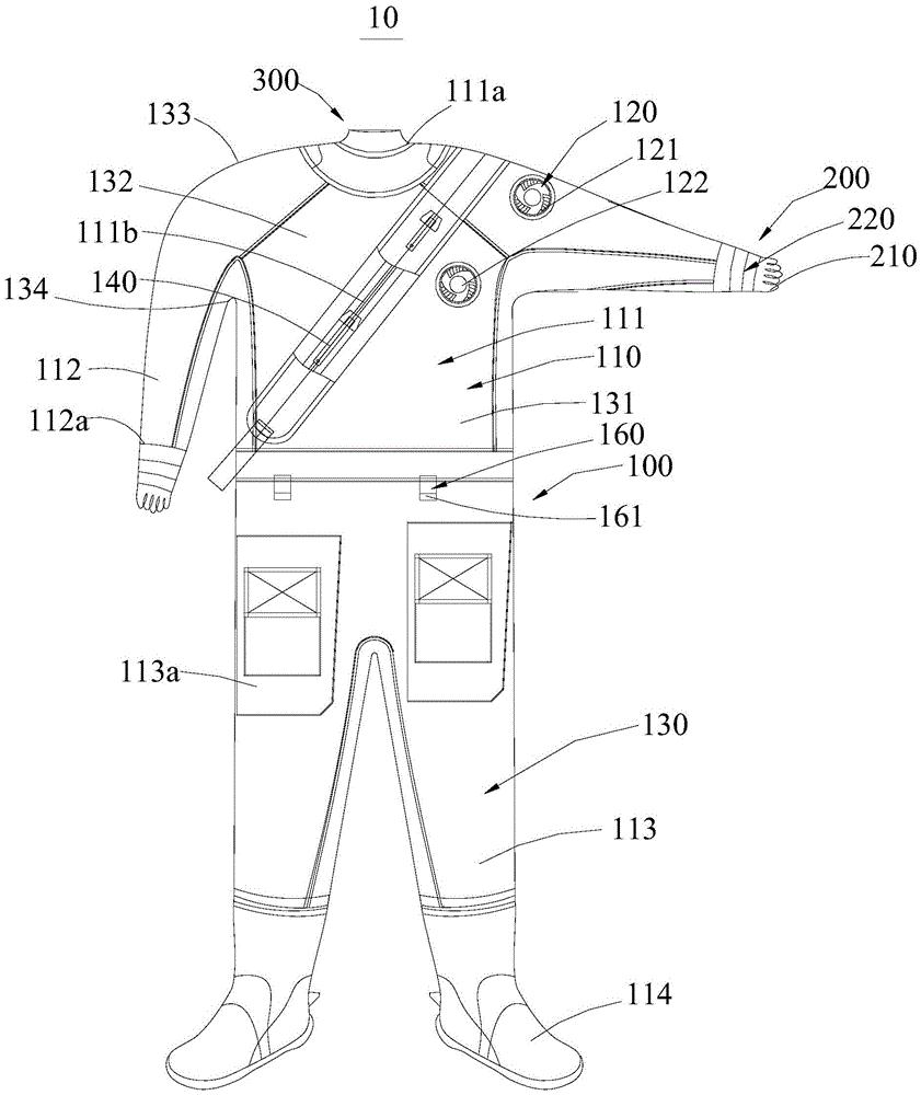 cn209366422u_快速组装拆卸的潜水服有效