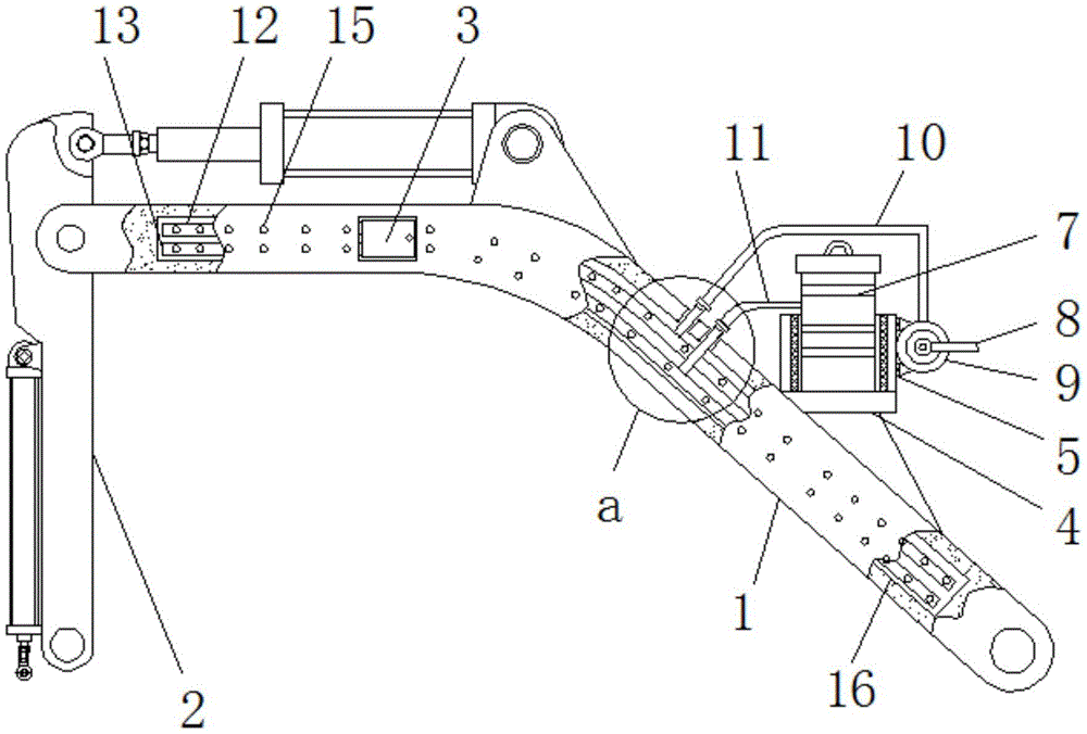 cn209384299u_一种钩机用具有吸尘功能的机械动力臂有效