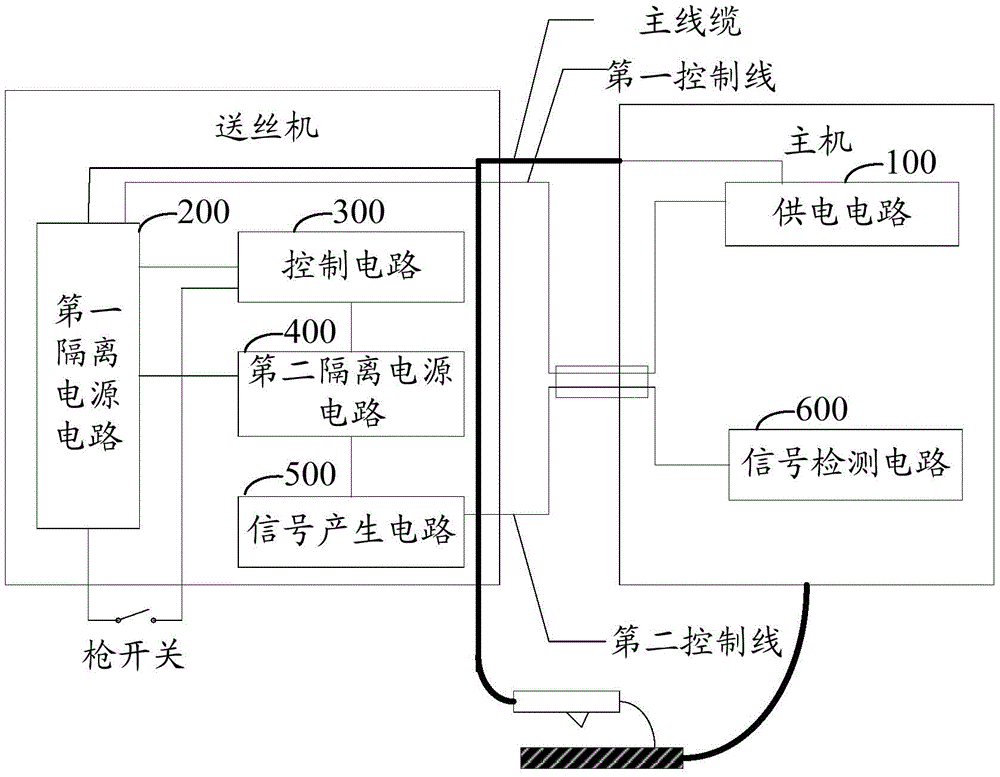 cn209424718u_两线制气保焊机连接电路及气保焊机有效