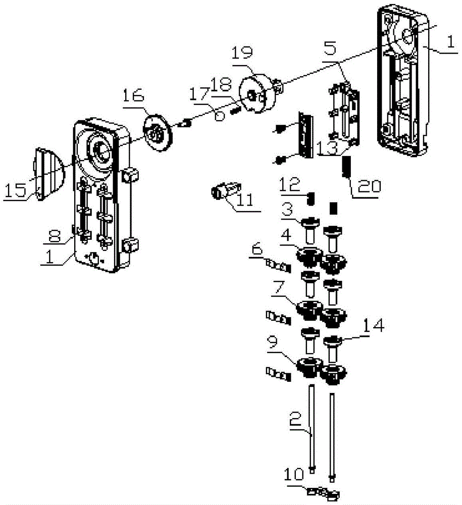 cn209429727u_双排密码锁头结构有效