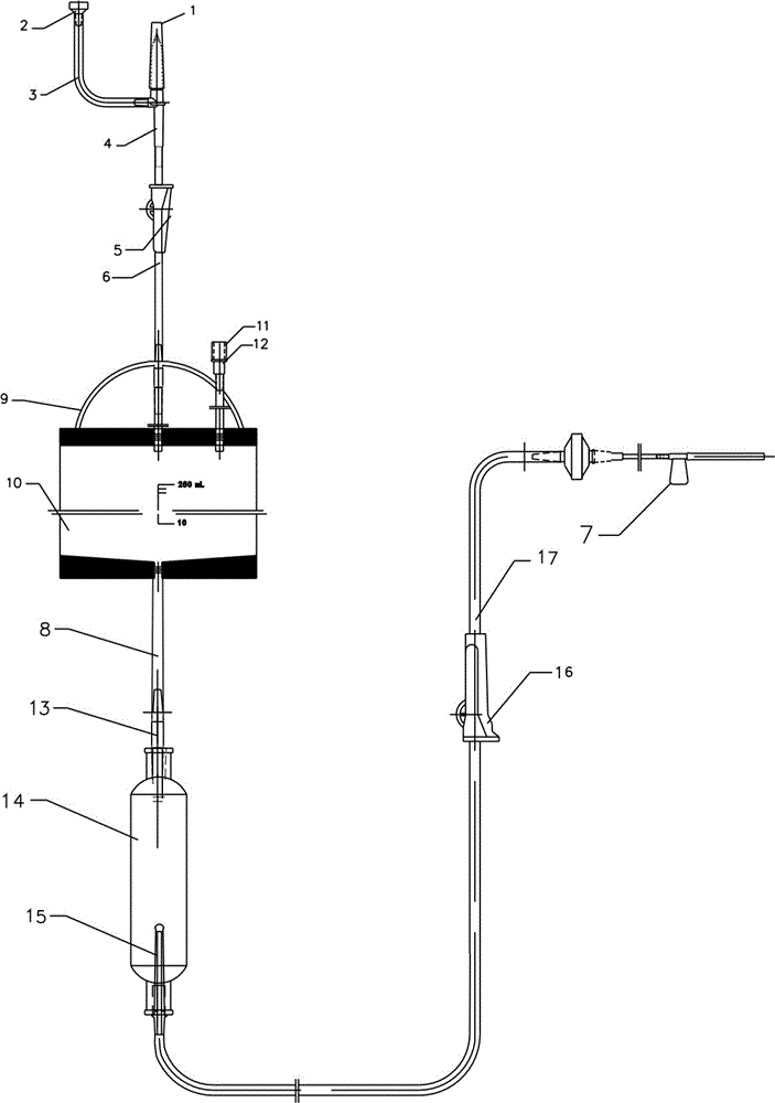 cn209451048u_一种自动排气单插式袋式输液器有效