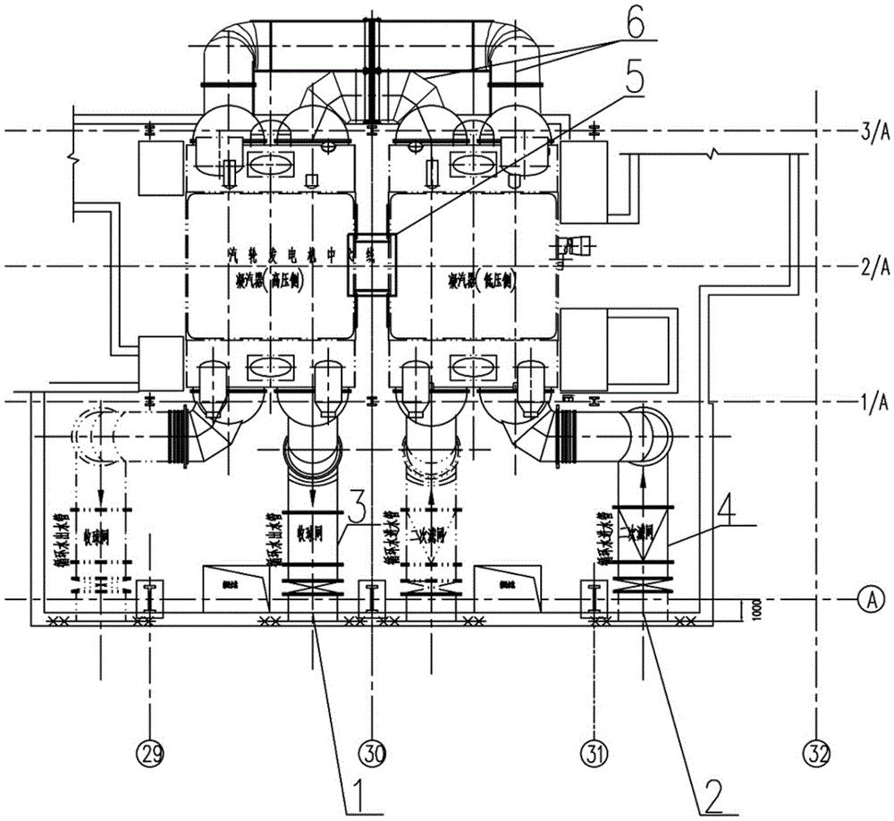 cn209558934u_一种火力发电厂的双背压凝汽器系统有效