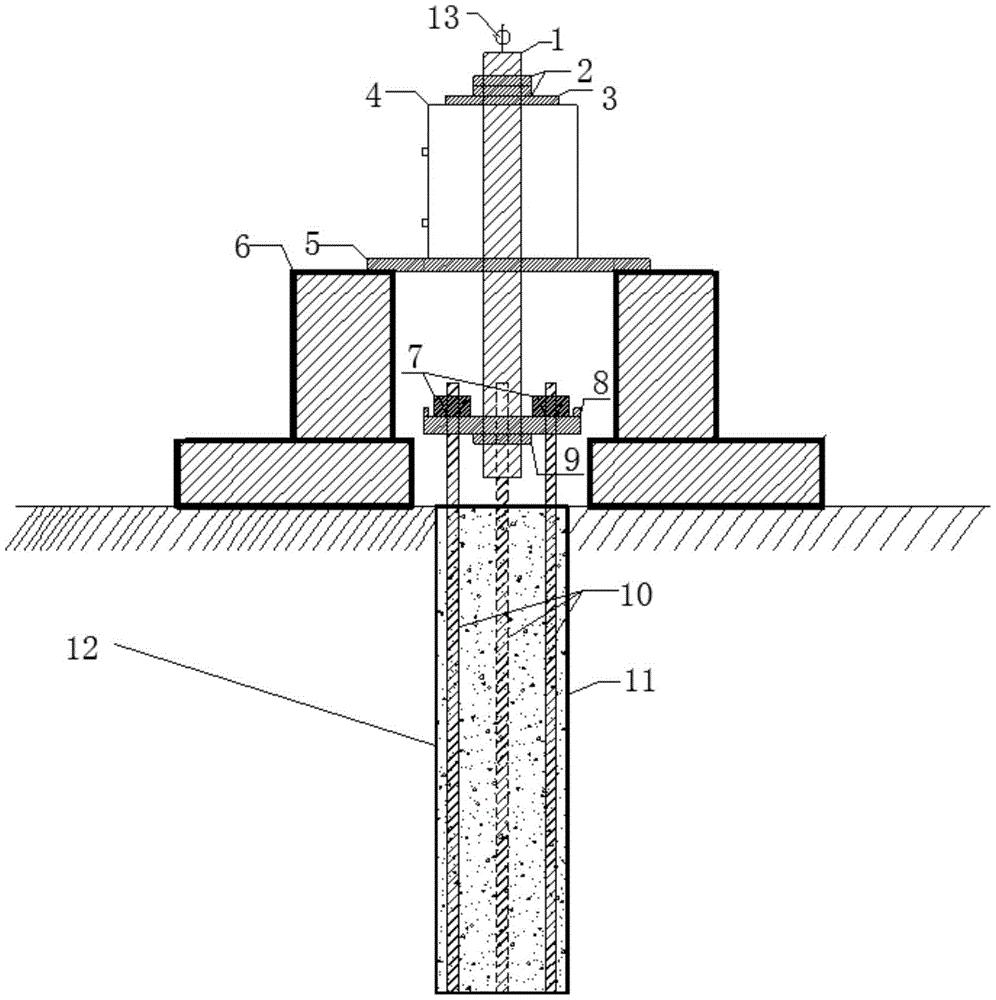 cn209764596u_一种主筋分离式抗浮锚杆桩全尺寸抗拔检测装置有效