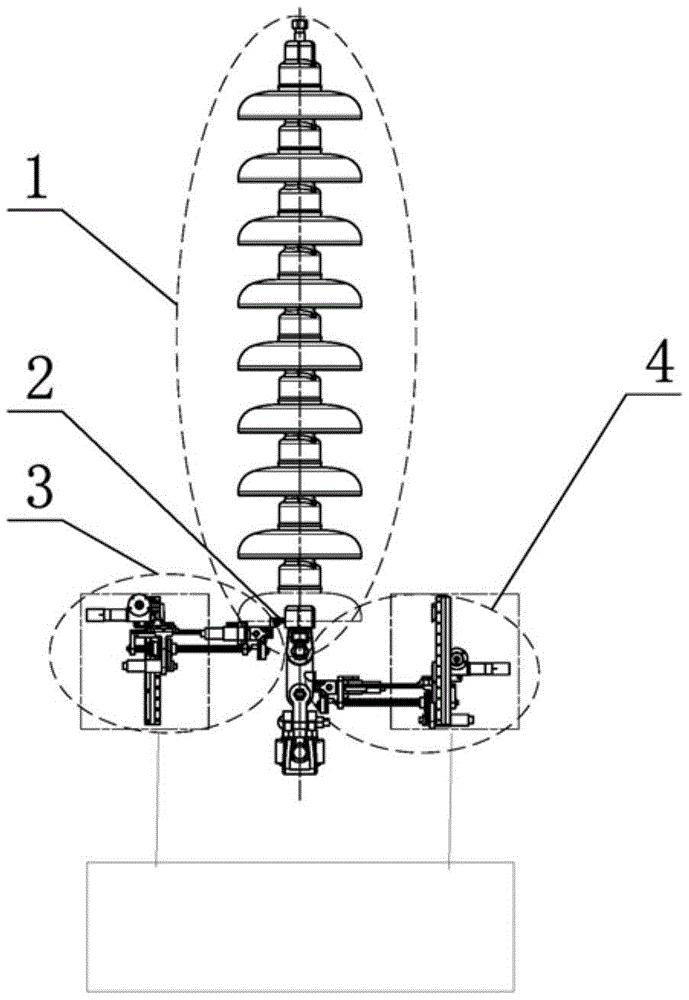 输电线路悬垂绝缘子串双臂协调作业装置