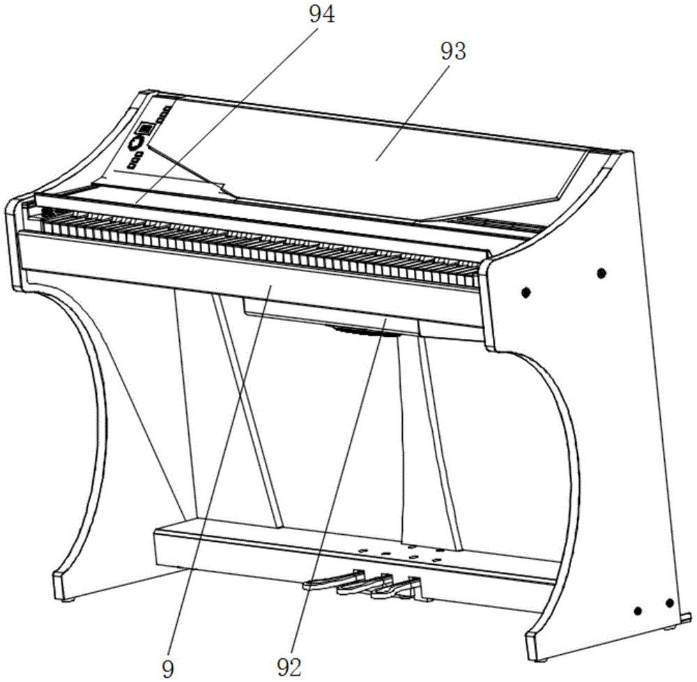 摘要 本实用新型涉及电子乐器技术领域,尤其是指一种音质好的电钢琴