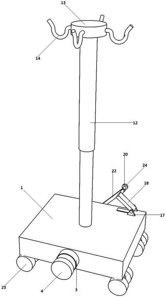一种自动升降输液架专利_专利申请于2019-04-10_专利