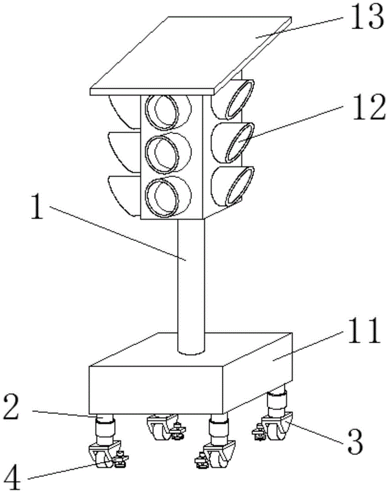 一种可移动临时红绿灯