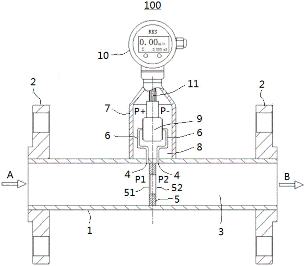 cn210774195u_一体化差压式流量计以及包括其的测量系统有效