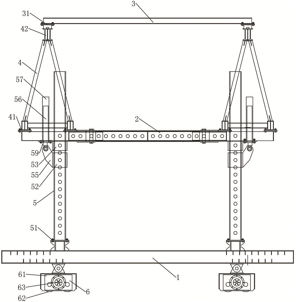 cn211171660u_一种无限制提升高度的架桥机双支腿结构有效