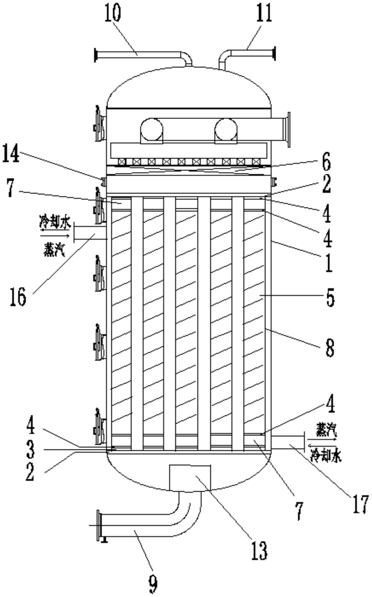 一种生产过氧化氢的氢化塔管式反应器