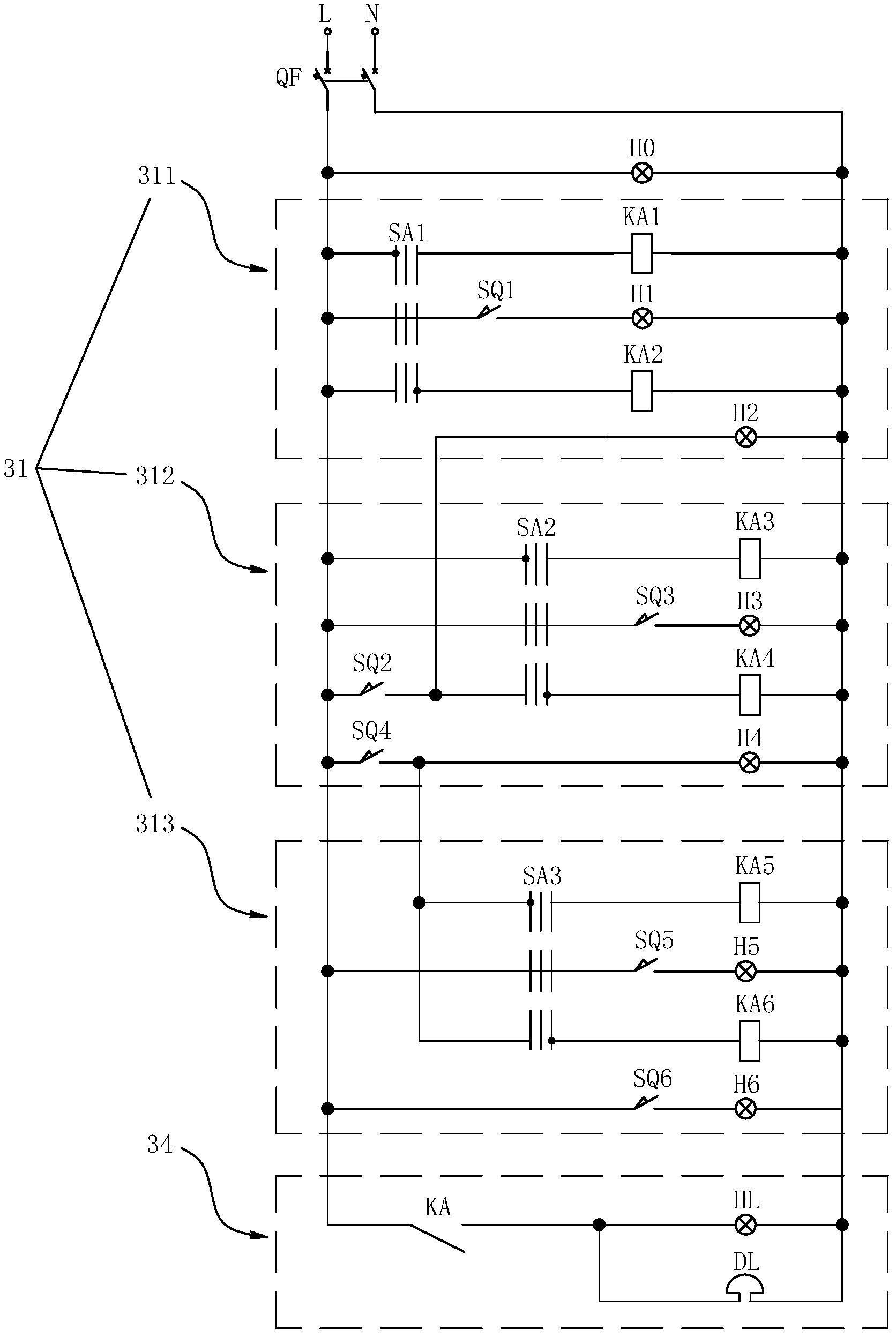 cn212178540u_煤气管路的蝶阀和盲板阀的控制系统有效