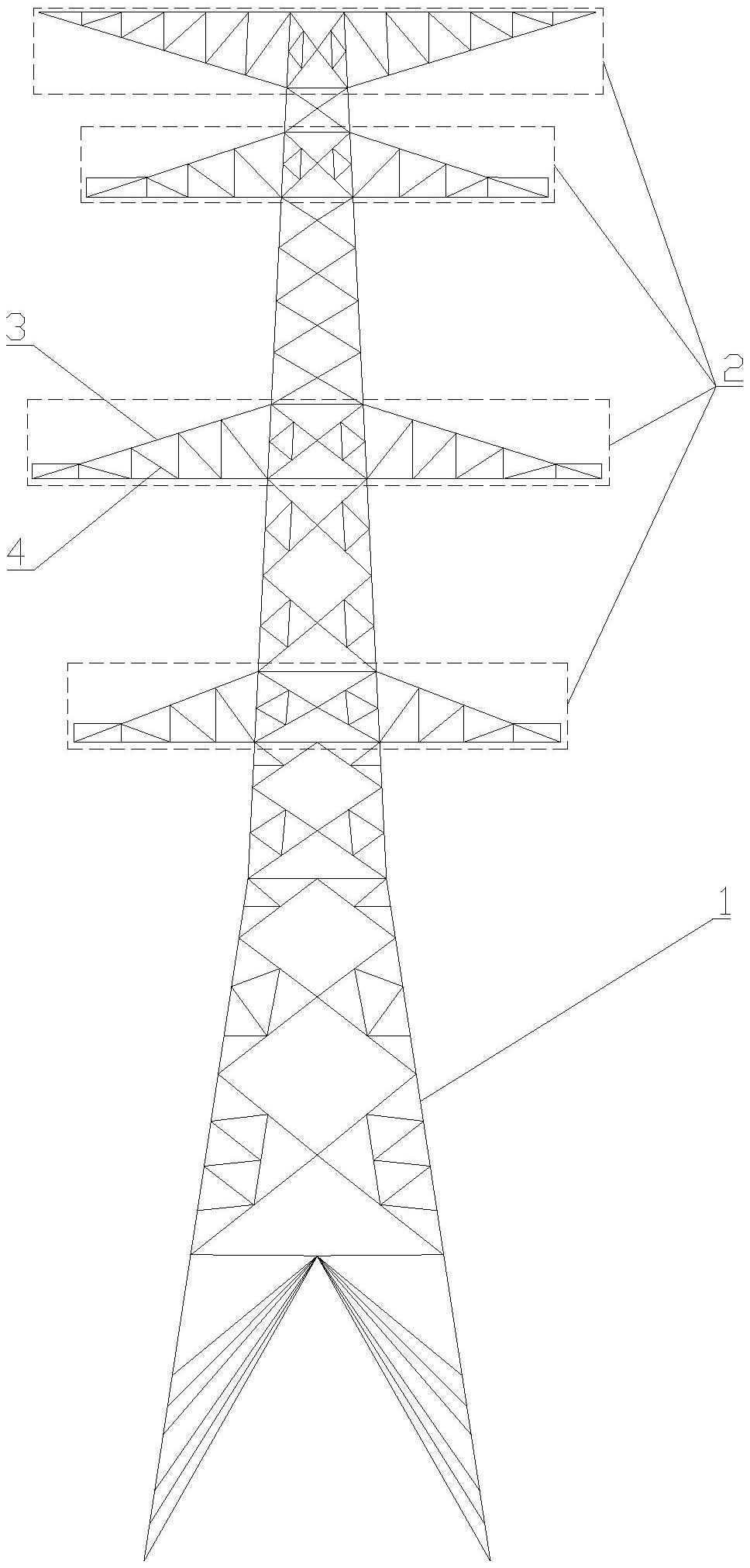 cn212428267u_覆冰区输电线路用双回路铁塔有效