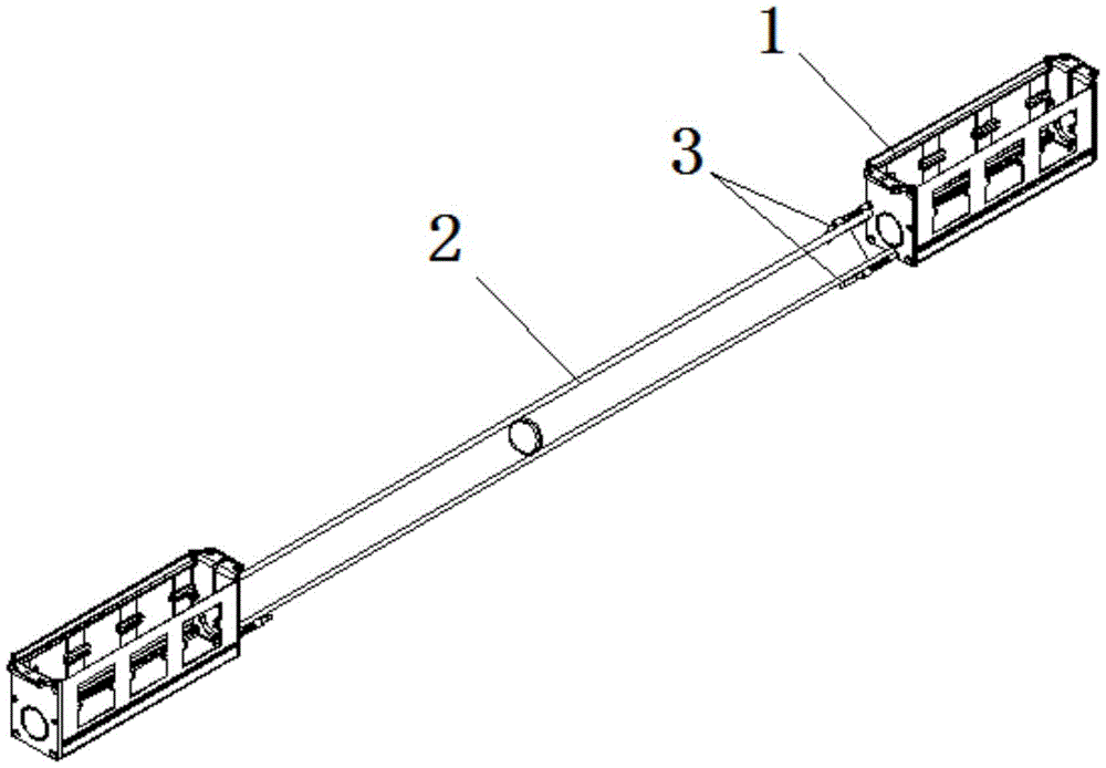 所述弹簧插销的伸缩端伸出于所述线槽壳端部