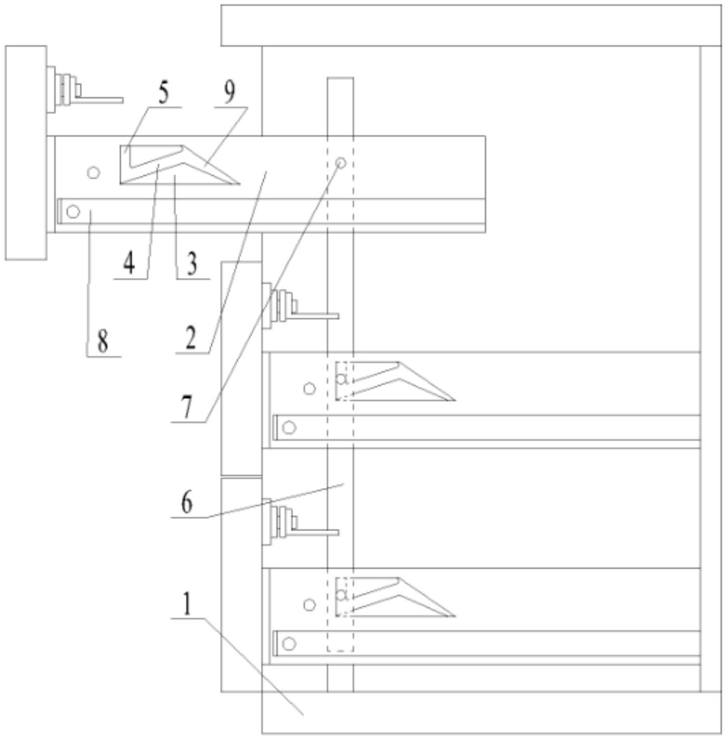 金属抽屉柜整体柜体与抽屉的连接结构