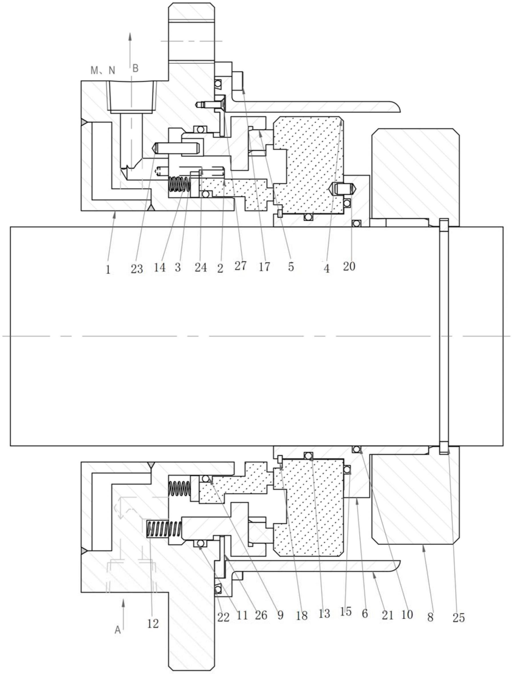 cn213419889u_一种釜用集装式径向双端面机械密封装置有效