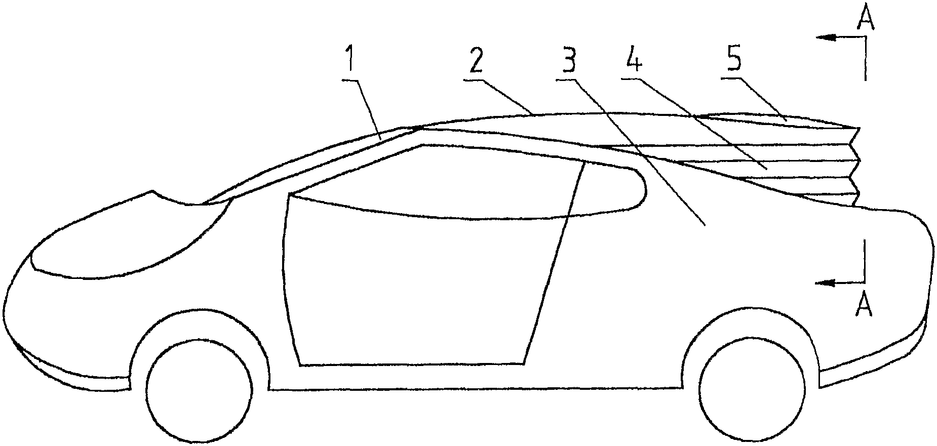 cab roof of vehicle