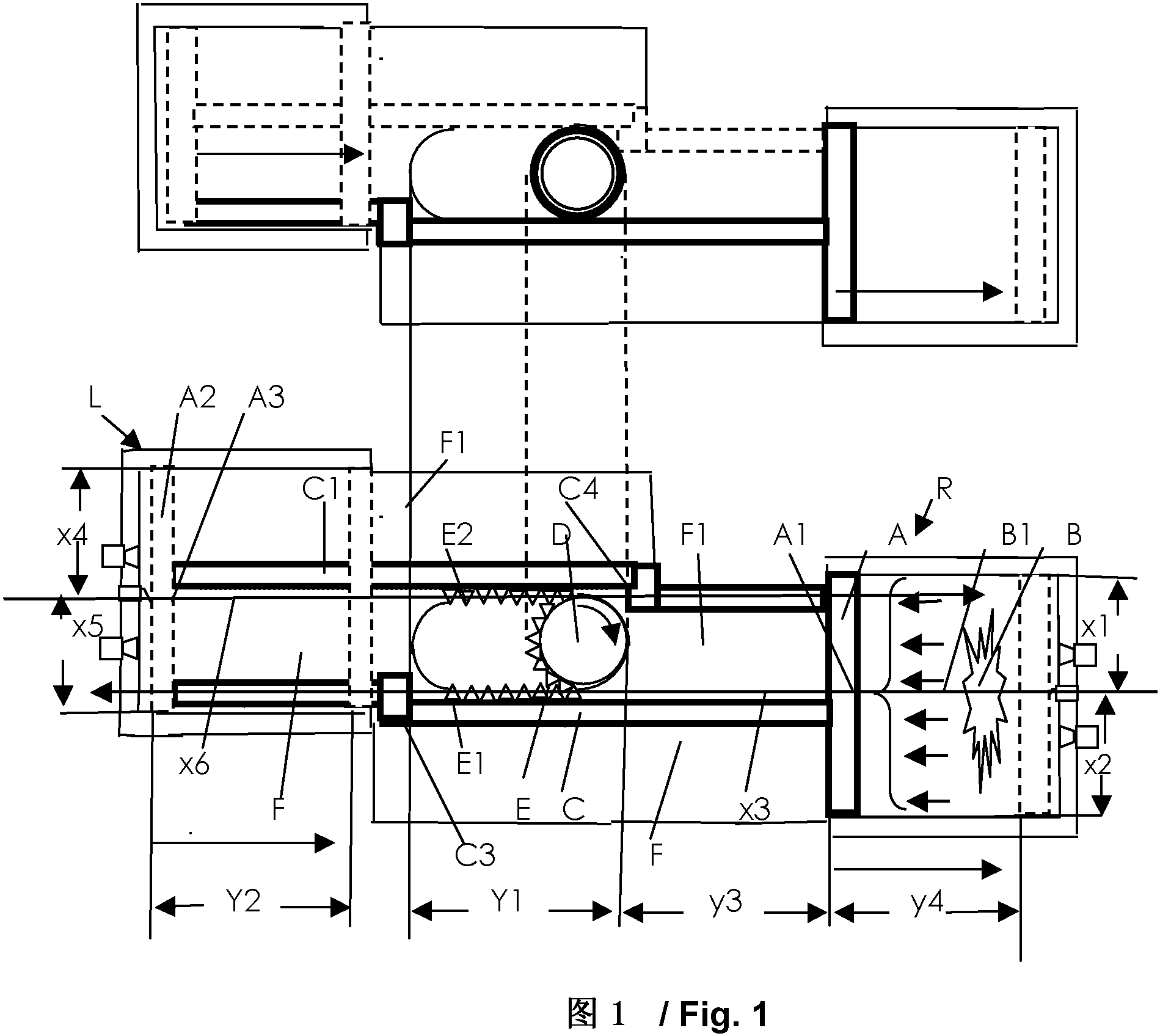 wo2011116529a1_linear reciprocating four-stroke engine and