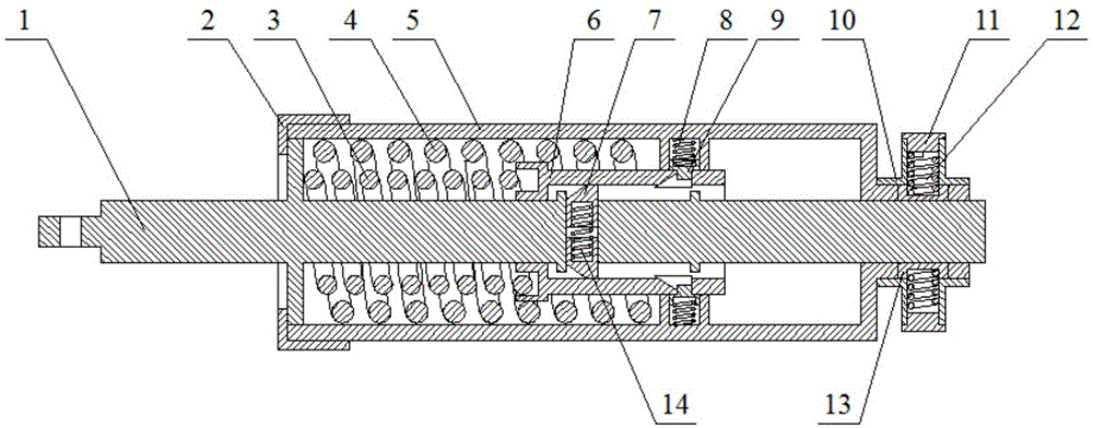 cn109578488a_弹簧并联可变刚度摩擦力可调式缓冲器