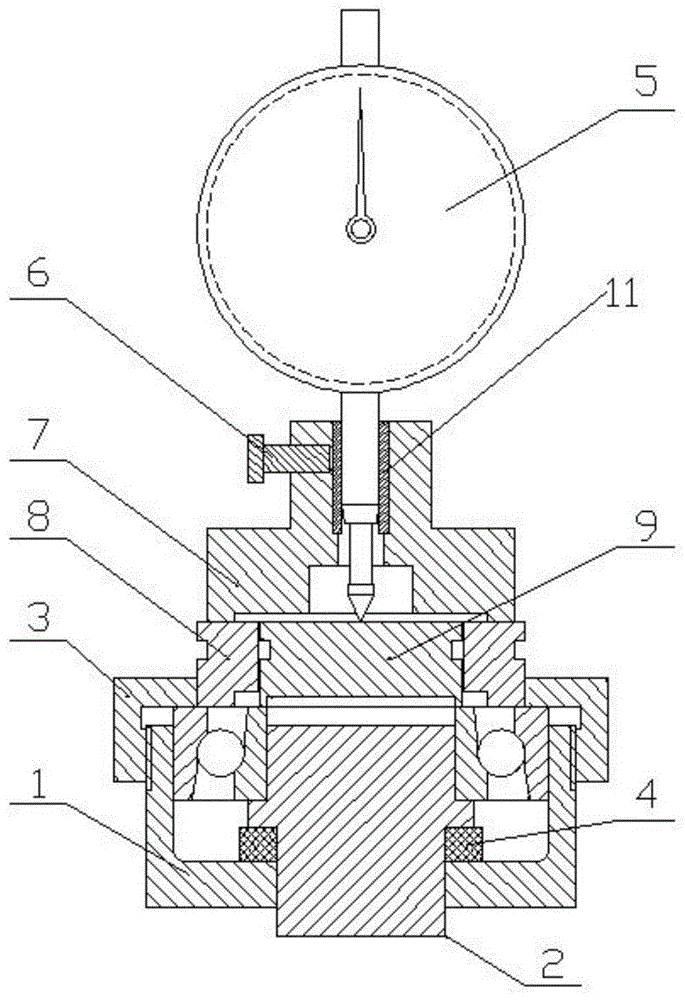 cn109724491a_向心推力球轴承轴向位移量测量装置