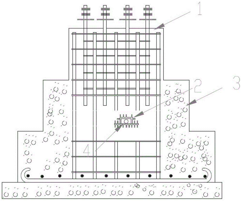 cn105401590b_用于钢管塔安装的具有管道保护通道的基础构筑物及其