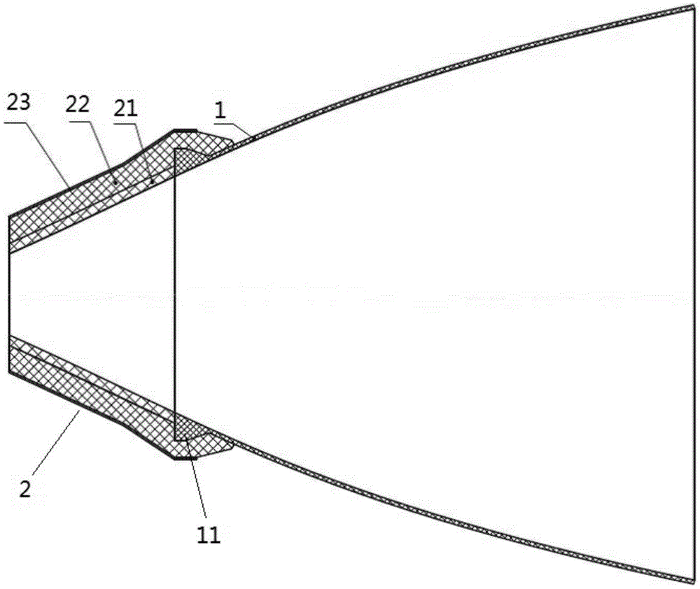 cn209011969u_一种固体火箭发动机喷管扩散段有效