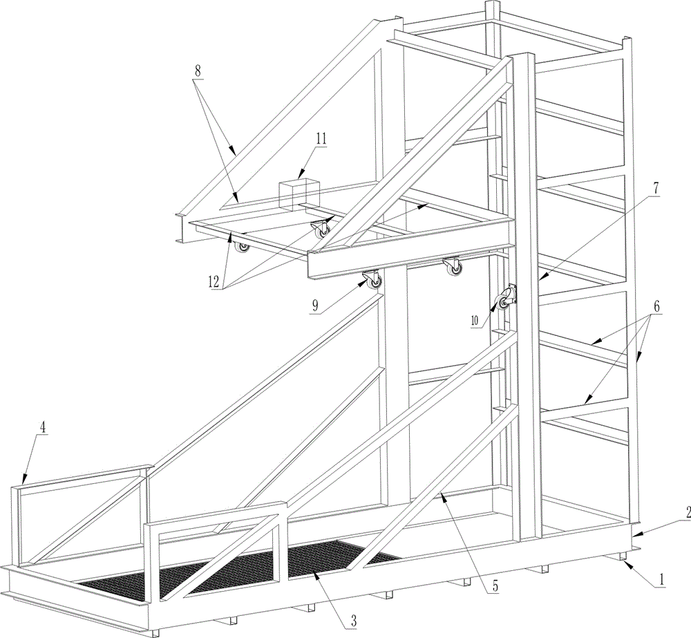 cn209703314u_钢桁梁挑臂高空作业自移动安全吊篮有效