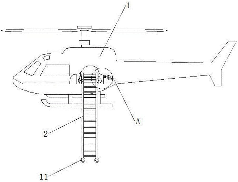 cn209650527u_一种救援直升机专用软梯收纳装置有效