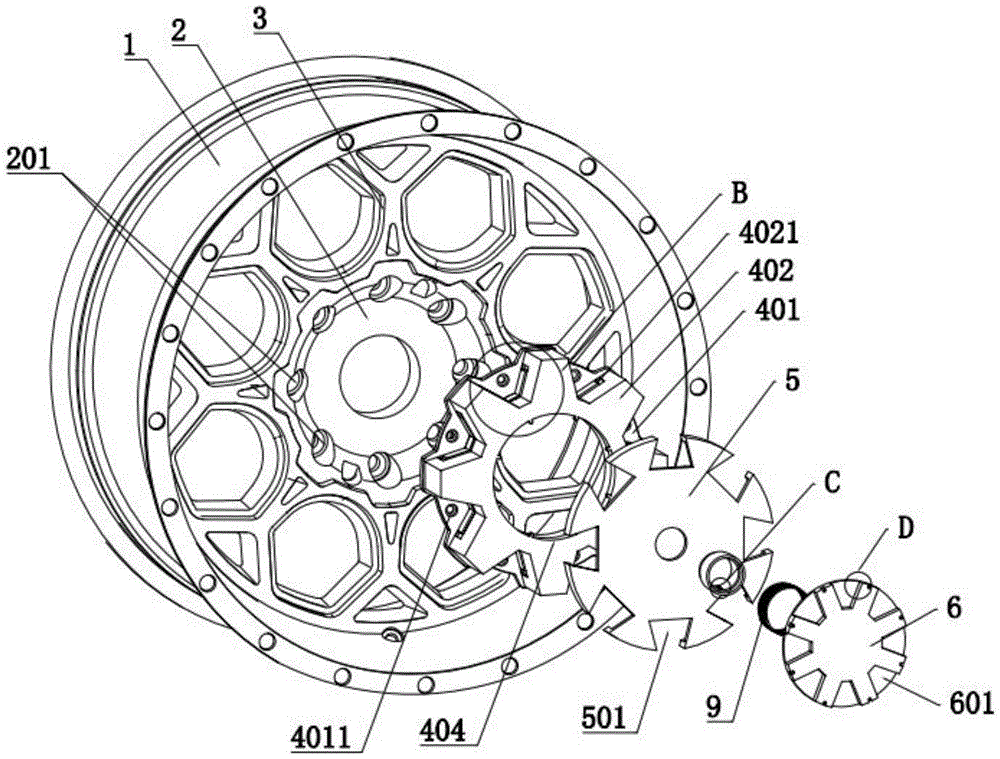 cn209666730u_一种新型汽车轮毂结构