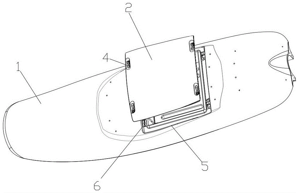 cn110406642a_一种电动冲浪板电池舱固定组件及电动冲浪板