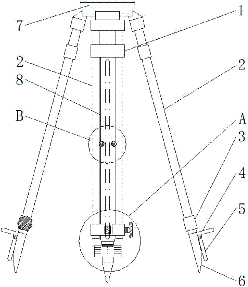 cn208719760u_一种工程测绘用三脚架