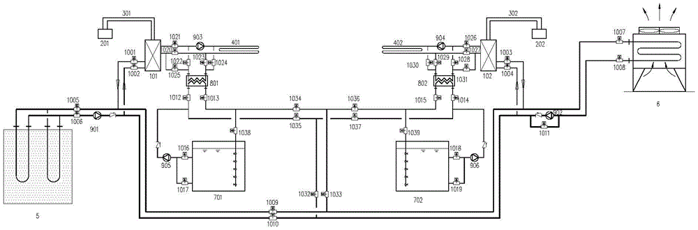 cn208920429u_一种新型的水环热泵多联机综合应用系统