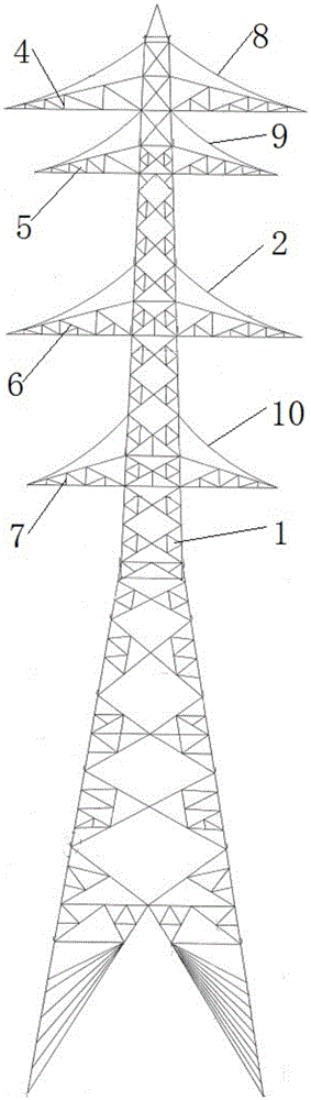 cn208918391u_一种景观式输电线路铁塔