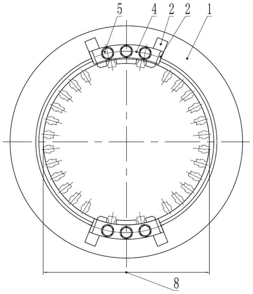 cn110497356a_大型电机转子装拆护环工装装置